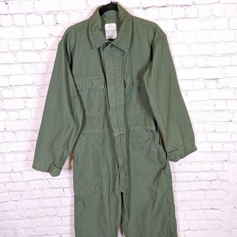 Army Green Utility Coveralls Equa Industries Med